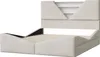 UnboxG Doppelbett 140×200 cm, beige, Samtstoff, mit 4 Produktbild-Vorschau 11