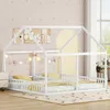 Flieks Kinderbett Hausbett 90x200cm für 2 Kinder, Bodenbett Produktbild-Vorschau 3