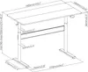 Schreibtisch mit Tischplatte 140x68cm Ergo Office, Produktbild-Vorschau 7