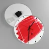 Wanduhr - Rund - Glasuhr - Rot Farben Stück - 30x30cm - Produktbild-Vorschau 2