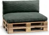 A green pallet sofa cushion set on a white background. Produktbild-Vorschau