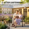 Outsunny Gartenbank 3-Sitzer Sitzbank Stahlbank Bank mit Produktbild-Vorschau 4