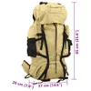 vidaXL Zaino da trekking Khaki 60 L Tessuto Oxford Anteprima dell’immagine prodotto 8