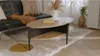 Couchtisch mit 4 Nischen aus MDF und Metall - Natürliches Produktbild-Vorschau 8
