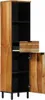 vidaXL Badezimmerschrank Braun 38 x 33 x 160 cm Massivholz Produktbild-Vorschau 2