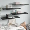 vidaXL Mensole sospese 4 pz. Nero lucido 80x23,5x3,8 cm MDF Anteprima dell’immagine prodotto 2