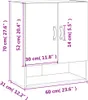 vidaXL Nástěnná skříň Sonoma dub 60x31x70 cm výrobek ze Náhled obrázku produktu 8