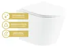 Wand-WC Set Nakia Tiefspüler ohne Spülrand kurz weiß matt Produktbild-Vorschau 5