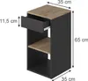 A diagram of a nightstand with dimensions indicated. Náhled obrázku produktu