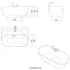 HOME DELUXE - freistehende Badewanne - LENI mit Armatur, Produktbild-Vorschau 6
