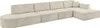 ALTDECOR Ecksofa in L-Form IREA-L3-v4 412x165x77 cm Beige Produktbild-Vorschau 2