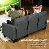 HOMCOM Ecksofa mit Schlaffunktion L-Form 3-Sitzer Sofa und Produktbild-Vorschau 4