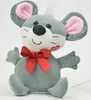 A plush toy mouse sitting against a white background. Produktbild-Vorschau
