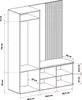 Idohome - Garderobe LUCA mit Sitzbank und Spiegel, Produktbild-Vorschau 7