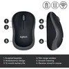 Logitech Optische Maus M185 kabellos dunkelgrau Produktbild-Vorschau 5