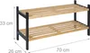 Scaffale per scarpe Relaxdays, 2 ripiani, A x L x P: ca. 33 Anteprima dell’immagine prodotto 4