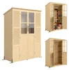 Outsunny Gartenschrank Holz Begehbarer Geräteschuppen mit Produktbild-Vorschau 1