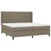 vidaXL Boxspringbett mit Matratze Taupe 200x200 cm Stoff Produktbild-Vorschau 1