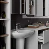 Badezimmer-Hängeschrank VAMI mit Spiegel Weiß, Sonoma Eiche Produktbild-Vorschau 10