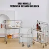 Edelstahl Servierwagen 2 Ebenen 68×40×80 cm – Rollwagen Produktbild-Vorschau 7