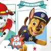 Two cartoon dogs from Paw Patrol are featured in a promotional image. Produktbild-Vorschau