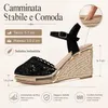 Damen-Sommersandalen mit Keilabsatz, Knöchelriemen, Produktbild-Vorschau 2