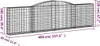 Gabionen mit Hochbogen 20Stk. 400x30x100/120cm Verzinktes Produktbild-Vorschau 6