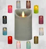 Candela di cera a LED con timer e stoppino tremolante Taupe Anteprima dell’immagine prodotto 3