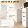HOMCOM Bureau met 8 lades, modern bureau, 140 x 53 x 75 cm, Productafbeelding-voorbeeld 7