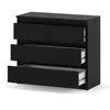 STIV Möbel | Kommode Schwarz Matt 80x33,5x71,5 cm | 3 Produktbild-Vorschau 2