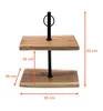 Etagere NICO aus Akazien Holz - massive Servierplatte in Produktbild-Vorschau 2