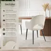tectake® Sachel křeslo v sametovém vzhledu, čalouněné 57 x Náhled obrázku produktu 3