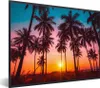 MuchoWow® Gerahmtes Poster Palme - Sonnenuntergang - Produktbild-Vorschau 1