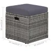 Set Divani da Giardino 4 pz con Cuscini in Polyrattan Anteprima dell’immagine prodotto 6