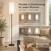 160cm LED Stehleuchte mit Leinenschirm Dimmbar Stehlampe Produktbild-Vorschau 6