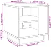 A line drawing of a nightstand with dimensions indicated by measurement lines and text. Produktbild-Vorschau