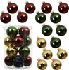 Weihnachtskugeln Glas 8cm 16 Stück - Grün / Braun Mix Produktbild-Vorschau 3