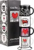 Erik Editores Zestaw 4 kubków Keith Haring wielokolorowy Podgląd zdjęcia produktu 2