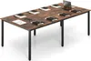 COSTWAY Conferentietafel 240x120 cm, vergadertafel voor Productafbeelding-voorbeeld 9
