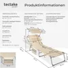 tectake® 2er Set Sonnenliege Chloé 4-stufig mit Kopfpolster Produktbild-Vorschau 5