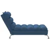 vidaXL Chaiselongue mit Kissen Blau Stoff Produktbild-Vorschau 5