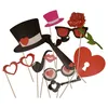 Party Foto Verkleidung Maske auf Stick Herz Rose Kussmund Produktbild-Vorschau 9