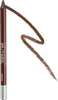 A brown eyeliner pencil with a swatch of the eyeliner on a white background. Produktbild-Vorschau