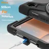 A close-up of a black phone case with a phone inside, showing a charging cable plugged in. Produktbild-Vorschau