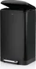 A black pedal bin with its lid open, shown from a slightly angled front view. Produktbild-Vorschau