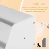Close-up of a white bookcase with an anti-tip strap attached to the wall. Produktbild-Vorschau