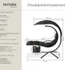 Tectake Hängeliege, 195 x 132 x 197 cm, Schwarz, 160 kg, Produktbild-Vorschau 5