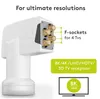 Goobay 67272 Universal Quad LNB, Blanc-Gris - LNB SAT Voir les images du produit 4
