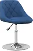 vidaXL Esszimmerstühle 2 Stk. Drehbar Blau Samt Produktbild-Vorschau 3
