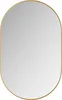 An oval mirror with a gold frame against a white background. Náhled obrázku produktu